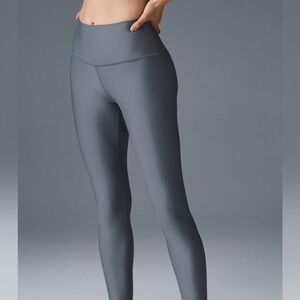 Alo Yoga High Waist Airlift Second Skin Legging Gray Anthracite M New Nwt